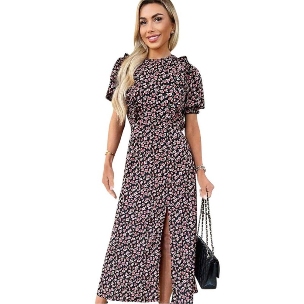 AX Paris Womens/Ladies Rose Print Midi Dress / Multicolored